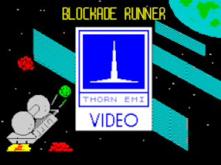 Blockade Runner title screen for ZX Spectrum